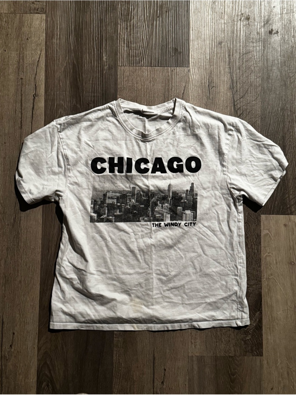 Society White Chicago Skyline Graphic Tee